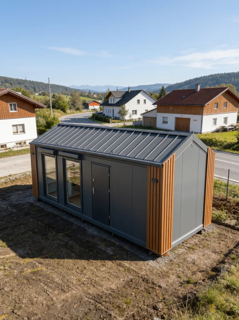 8 × 3 Single Bedroom mit Satteldach