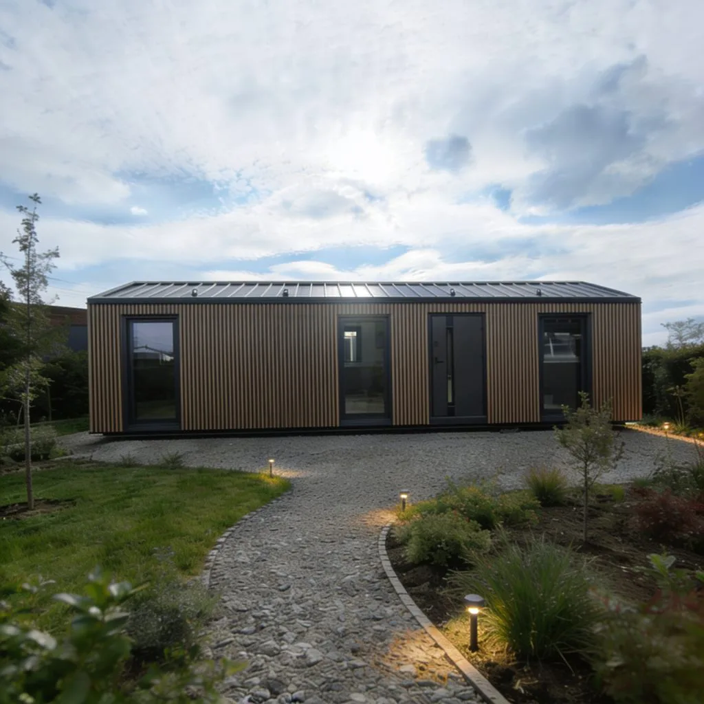 Tiny House 1200×300 mit Satteldach und zwei Schlafzimmern