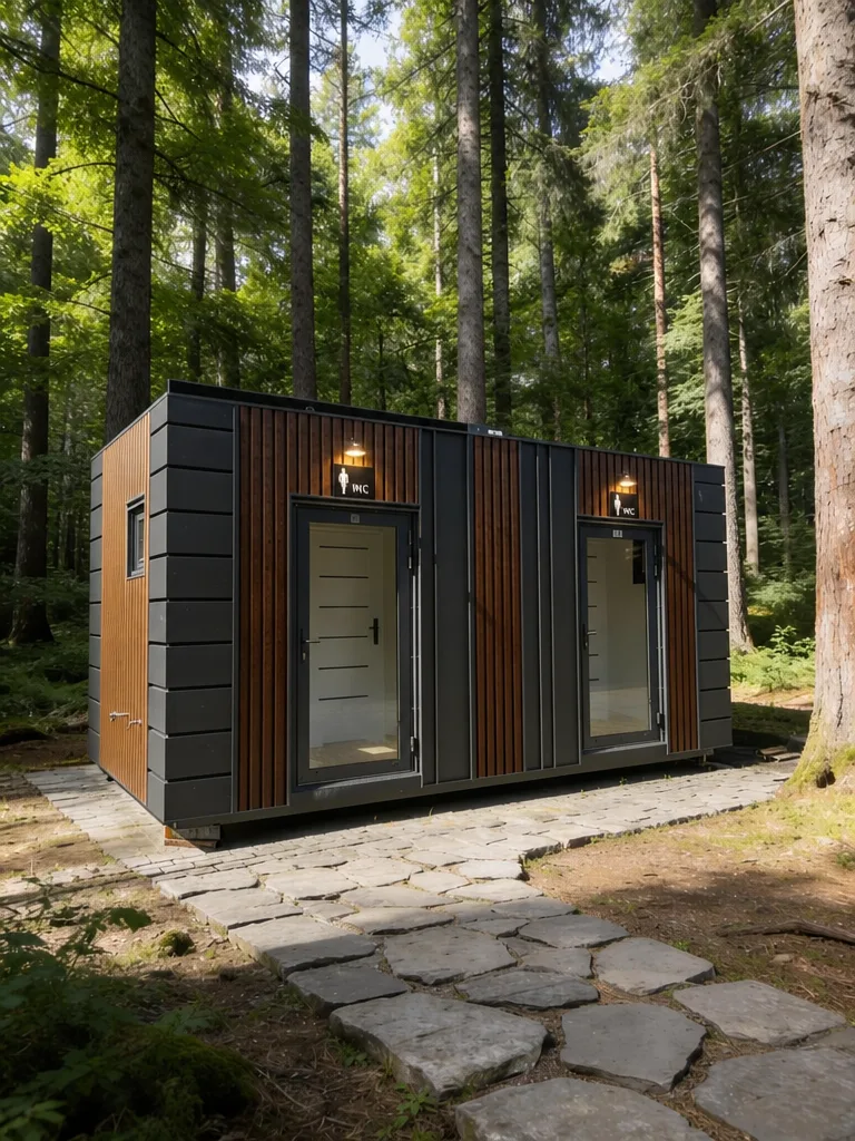 Sanitärpavillon 600 × 300 cm