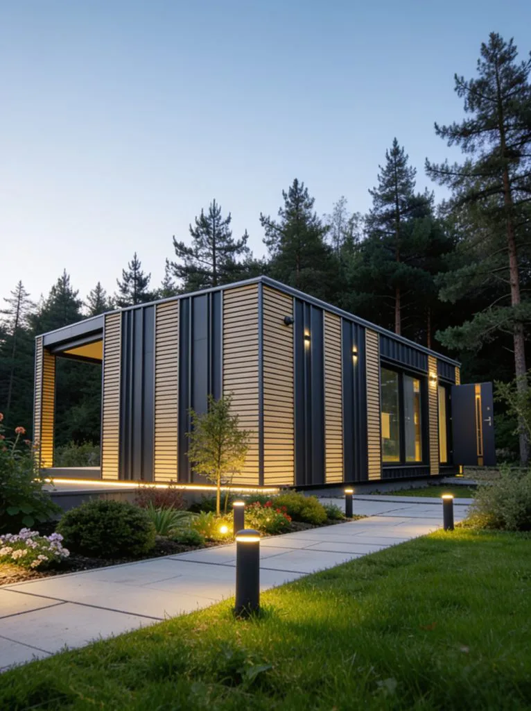 1200 × 600 – Wohnmodul mit zwei Schlafzimmern und Terrasse