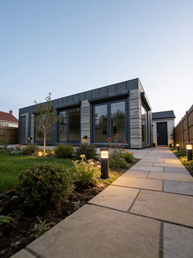 1200 × 600 – Modulares Wohngebäude mit zwei Schlafzimmern, ohne Terrasse